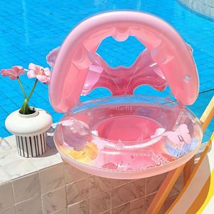 Flotador Inflable para Piscina con Forma de Mariposa Colorida para Niños, con Sombrilla, Diseño Novedoso con Patrón Azul - Product Image 4