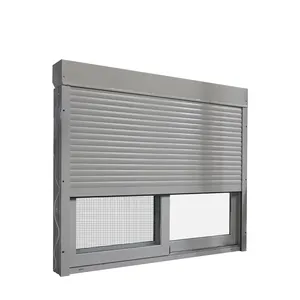 Awning Roller Shutter Electric Automatic Aluminum Alloy Stainless Steel Aluminum Window Modern Vertical Customized Size Louver