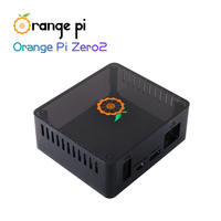 Papan Orange Pi Zero 2 dengan Cangkang Transparan ABS Hitam, Aksesori Elektronik yang Tidak Dapat Menampung Papan Ekspansi di Dalamnya, Buatan China