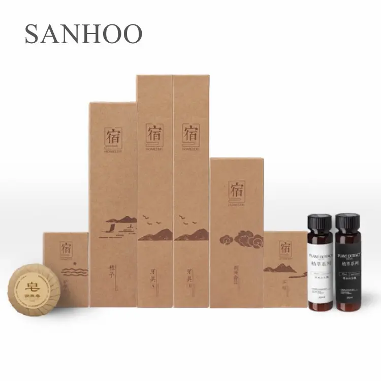 SANHOO Best Guangzhou Hotel Supplies Eco-friendly Package Hotel Travel Kit Amenities Sets