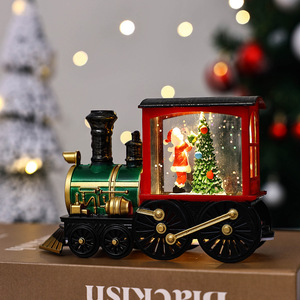 Luces de Agua Creativas con Forma de Tren Navideño, Decoración Navideña, Regalos, Luces LED de Plástico, Manualidades, Bola de Nieve Navideña con Luces de Agua - Product Image 4