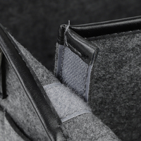 Sac de rangement en feutre recyclé gris, système de compartimentation, écologique, vente en gros, logo personnalisé, direct usine, sac fourre-tout de rangement