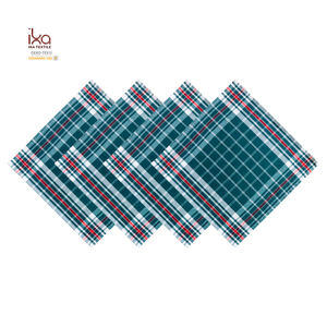 <span class=keywords><strong>Serviettes</strong></span> en tissu carrées en <span class=keywords><strong>coton</strong></span> pour événement personnalisé décoratif <span class=keywords><strong>à</strong></span> <span class=keywords><strong>carreaux</strong></span> vert foncé <span class=keywords><strong>de</strong></span> Noël pour la maison - Product Image 1