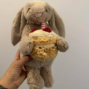 Peluche Jellycat Shy Bunny Doll Hugs Birthday Cake avec rembourrage en coton PP et tissu en peluche courte - Product Image 5