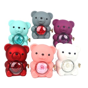 <span class=keywords><strong>GR</strong></span> nueva llegada regalo abrazando oso de peluche joyería giratoria cajas de rosas eternas caja de regalo encantadora preservada cajas de flores personalizadas - Product Image 5