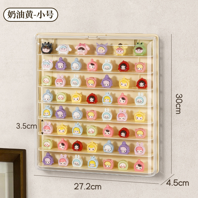 Cream Yellow Small 8-Layer Wall-Mounted