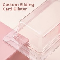 Maßgefertigte Kosmetik-Werkzeugverpackung Blisterkartenverpackung Klare Transparente PET-Schiebekarten-Blisterverpackung