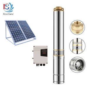 Tarım için ACDC hibrid 4 inç Agriculture güneş su pompası dalgıç sondaj pompası fırçasız 135m derin kuyu güneş su pompası - Product Image 2