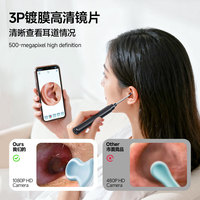 Endoscope Visuel Numérique HD avec Caméra d'Oreille WiFi, Éclairage LED, en ABS et Acier Inoxydable, Bâtonnet Portable pour l'Inspection du Cérumen