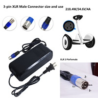 Chargeur Premium YZPOWER 54,6V 4A 13S 48V pour batteries au lithium, scooters électriques, avec PFC et affichage de tension haute définition