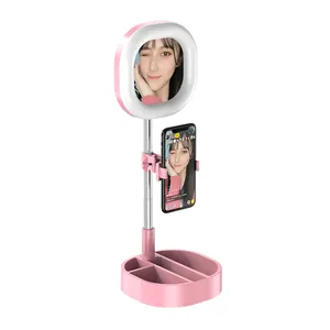 6 Inci (Y3 )LED Selfie Ring Light dengan Ponsel & Cermin untuk Siaran Langsung/Makeup kamera LED Ringlight untuk Video YouTube