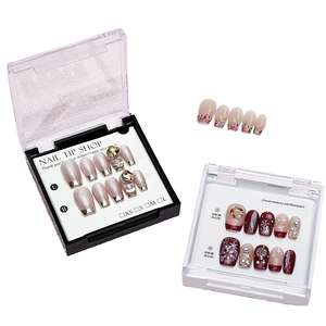 Boîte d'emballage professionnelle japonaise carrée solide double face vide transparente en acrylique portable pour faux ongles avec logo personnalisé - Product Image 1