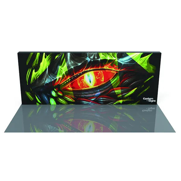Custom 20ft Led 3D Vrijstaande Spanning Stof Led Backlit Trade Show Display Fabriek Prijs Hoge Kwaliteit Indoor