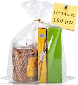 Sacs en cellophane Wrap Large Clear Party Favors Clear Treat bag avec Ties Sac cadeau en plastique