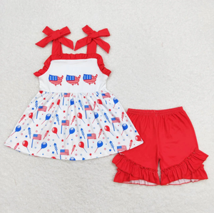Ensembles de tenues pour enfants avec drapeaux et ballons du 4 juillet pour frères et sœurs, bébés garçons et filles - Product Image 2