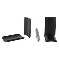 Aimants puissants en néodyme-fer-bore de grande taille en forme de tuile, revêtement époxy noir, résistance à la corrosion, adaptés aux moteurs et machines