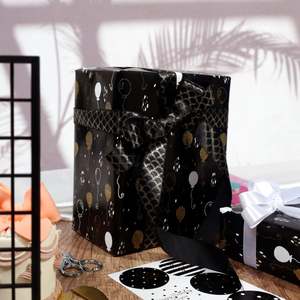 Venta al por mayor de alta calidad, 80g, papel de Arte de Navidad recubierto, 43*300cm, rollo de papel de regalo de cumpleaños desechable personalizado de lujo - Product Image 5