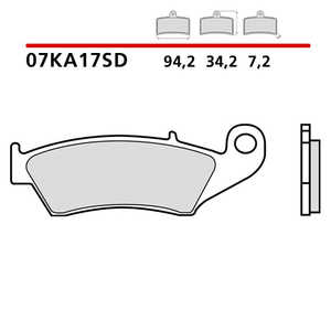 Brembo แผ่นรองพื้นรองเท้าด้านหน้าสำหรับรุ่นเบต้า RR 250ขนาด13-25 - Product Image 1