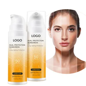 OEM Manufacturer Private Label Sun Cream Prevent Sunburn Cream UVA UVB Anti Blue Light Whitening Protective Sunscreen SP