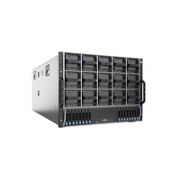 Server AI Rak-mount 8U Barebone Mendukung Prosesor Intel Xeon Scalable Generasi ke-4/ke-5 Ganda, 32 Slot DDR5, 8 Modul GPU.