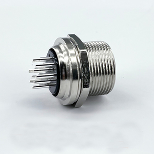 Conectores Metálicos de Aviación DIN Redondos de 6-10 Pines con Contactos de Cobre, Clasificación IP66, 125V-500V, Serie GX16 - Product Image 2