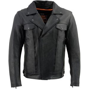 2025 LKM1760แจ็กเก็ตขี่มอเตอร์ไซค์หนังสีดำของผู้ชาย, แจ็กเก็ตมอเตอร์ไซค์กันน้ำระบายอากาศได้ดีมีกระเป๋าอเนกประสงค์สำหรับผู้ขับขี่มอเตอร์ไซค์วิบาก - Product Image 3