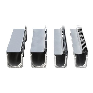 Custom-made stainless steel <b>linear</b> U-shaped resin drainage channels are available for corrosion-resistant drainage systems. - Product Image 1