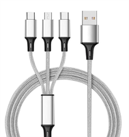 Precio de fábrica 3 en 1 Venta caliente Accesorios para teléfonos móviles 2,0 a Tipo-c Cable DE DATOS USB Carga rápida Móvil al por mayor