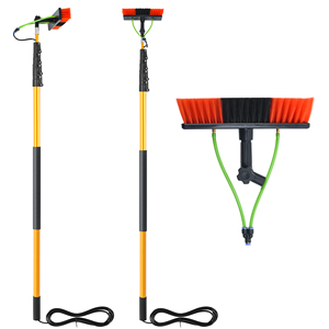 24FT 7.3M Fenêtre Panneau Solaire Extensible Télescopique 2 Sorties D'eau <span class=keywords><strong>Raclette</strong></span> Alimentation En Eau Brosse De Nettoyage Rondelle - Product Image 3