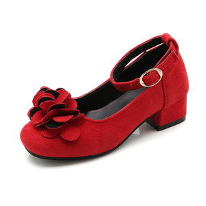 Fashion Children Princess Red Wedding Party Little <strong>Bridesmaid</strong> Flower <strong>Girls</strong> <strong>Shoes</strong> Children High Heels <strong>Girls</strong> Dress <strong>Shoes</strong> - Product Image 5
