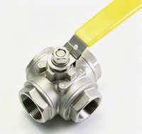 Vanne à boisseau sphérique en acier inoxydable TapLink TV-401-R DN40 à 3 voies en L, joint PTFE, tige anti-soufflage, commande manuelle, OEM, pour eau, fabrication chinoise - Meilleures ventes