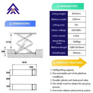 Promotion : Pont élévateur à ciseaux encastrable et mini-élévateur pour véhicules, idéal pour garages domestiques et ateliers de réparation automobile - Product Image 4