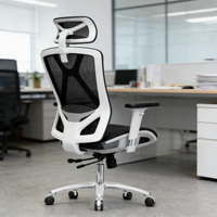 Vente directe usine – Chaise de bureau pivotante à dossier haut au design moderne, chaise de direction entièrement en maille pour ordinateur