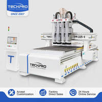 Máquina CNC de 4 cabezales para procesamiento de acrílico, fabricación de muebles y sillas, tallado y corte de madera