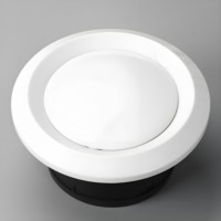 En stock Diffuseur rond en plastique ABS de 4 pouces - Débit d'air réglable, installation facile, ventilation pour système de climatisation d'air frais CVC