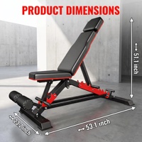 Banc de musculation pliable multi-angles en acier carbone, inclinable et déclinable, pour la maison et la salle de sport, banc d'haltères