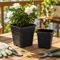 Pot Bunga Persegi Besar Modern Japandi, Lucu, Berkualitas Tinggi, Ringan, Dilengkapi Lubang Drainase, Bahan PP Tahan Lama, Dapat Digantung, Untuk Taman Lantai