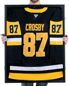 2026 Wholesale Black Hockey Jersey Display Large Memorabilia Case Shadow Box Frame with Lock Cave Decor Sports Fans Gift - Product Image 2