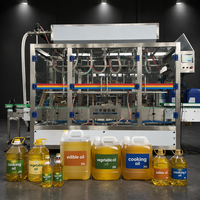 Machine de remplissage de liquides entièrement automatique à 6 têtes avec levage servo et pesage pour huile de cuisson, huile comestible, huile végétale