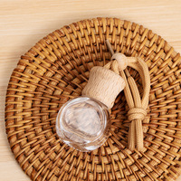 Flacon de parfum en verre transparent rond à taille haute, 8ml/10ml, avec bouchon à vis et orifice d'aération, flacon vide