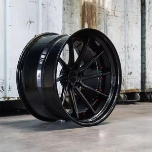 Nouvelles jantes sport en fibre de carbone forgée à cinq branches, 5 trous, entraxe 115 mm, 17-26 pouces, argentées, à déport profond, pour AUD - Product Image 4