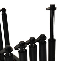 EVER-LEADING LD-AU2001A Support de pare-brise métallique autoportant avec six paires de poteaux extensibles, hauteur de banc 980 mm, coussin en mousse PU