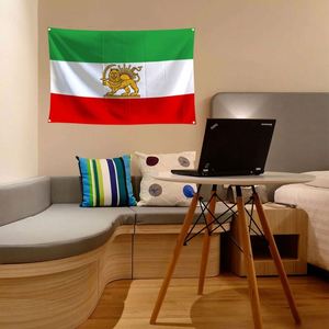 Old Iran <b>Flag</b> 3x5 Ft with Brightly Colored Brass Grommets 100D Polyester Outside Banner Decor - Product Image 2