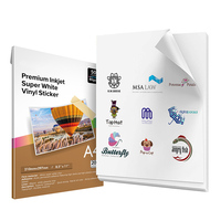Hojas de Etiquetas de PP Blancas Brillantes, Resistentes al Agua, Ecológicas, de Acrílico Removible de 100 micras para Impresoras de Inyección de Tinta, Papel para Calcomanías de Vinilo