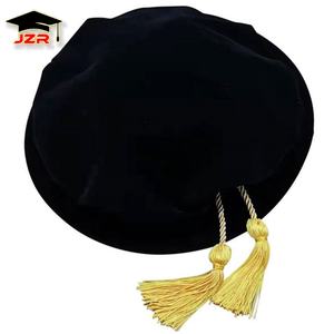 Jubah Wisuda Sarjana dan Doktor yang Dapat Disesuaikan untuk Penggunaan Sekolah, Dibuat Sesuai Pesanan dengan Tudung Beludru, Tali Emas, dan <span class=keywords><strong>Tudor</strong></span> Bonnet - Product Image 6