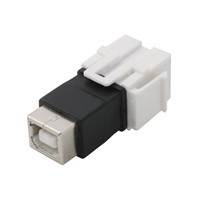 Meistverkaufter USB-B-Buchsen-Keystone-Koppler, vergoldet, Durchgangskoppler, Einsteckmodul für Wandplatte, USB 2.0, 480 Mbit/s, Kupfer, ABS