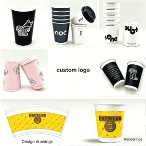 Vasos de Papel Kraft Ecológicos de <span class=keywords><strong>Pared</strong></span> Simple con Logotipo Personalizado Impreso, Vasos de Papel Ecológicos para Bebidas de Café, Té y Otras Bebidas - Product Image 6