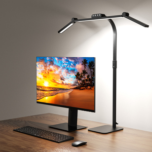 Lampe de bureau LED moderne à col de cygne, à commande tactile, intensité réglable, pour architecte, bureau, étude, lecture, dessin technique, avec double éclairage - Product Image 3