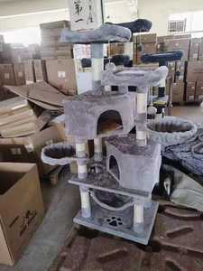 Penjualan laris 2023 mainan kertas rangka mendaki hewan peliharaan Multi-Level Sisal kayu Modern pohon kucing besar mewah siap dikirim - Product Image 6