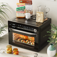 Appareils de cuisine : Four à convection électrique 30L avec écran tactile et commande par bouton, four à pizza domestique, 18 programmes prédéfinis